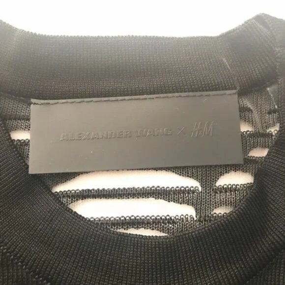 New Alexander Wang x H&M crew neck pullover mesh cutout sheer tunic minidress - Picture 8 of 8
